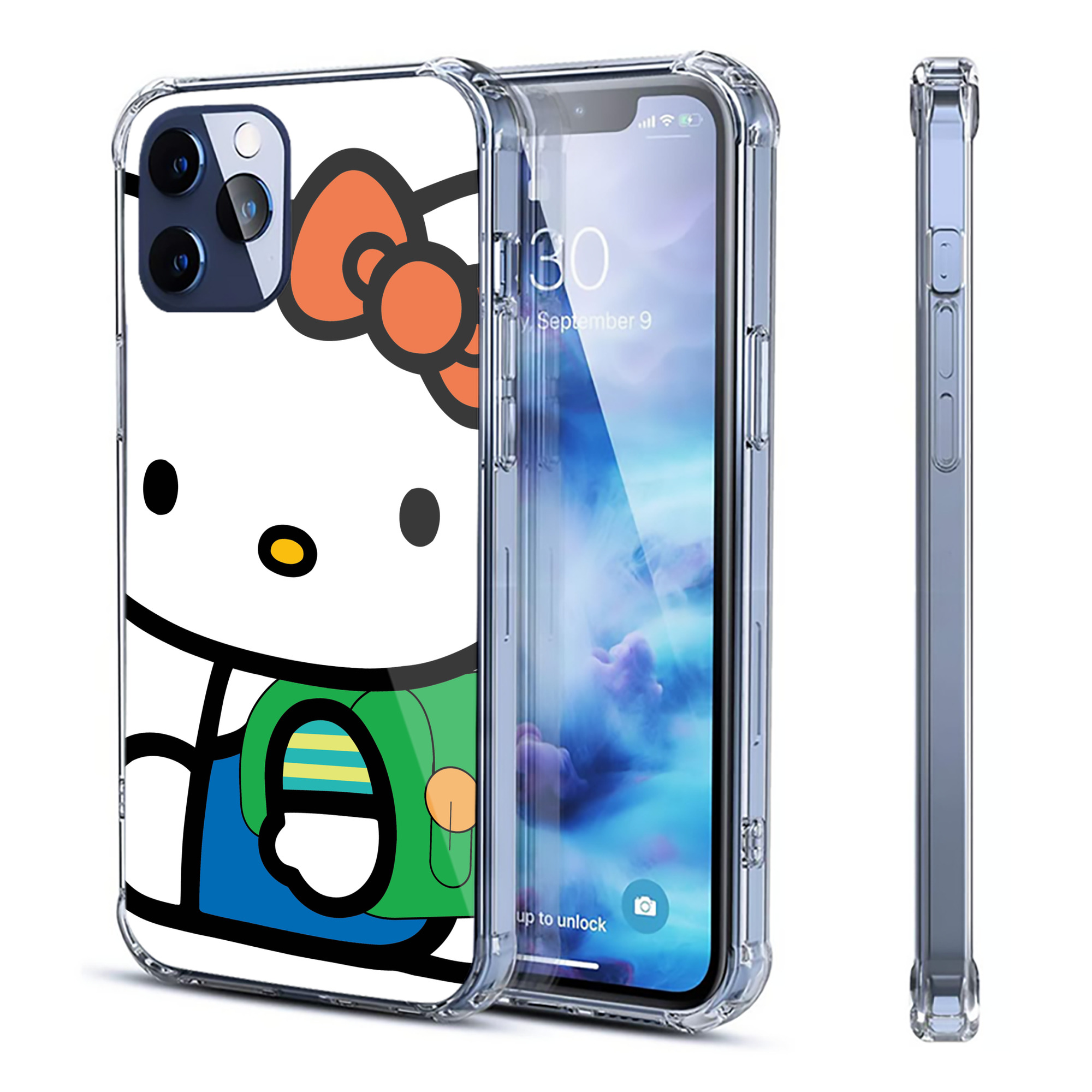 （画像用） Hello Kitty ハローキティ 【iPhone 12シリーズ対応】透明スマホケース（クリアソフトケース）